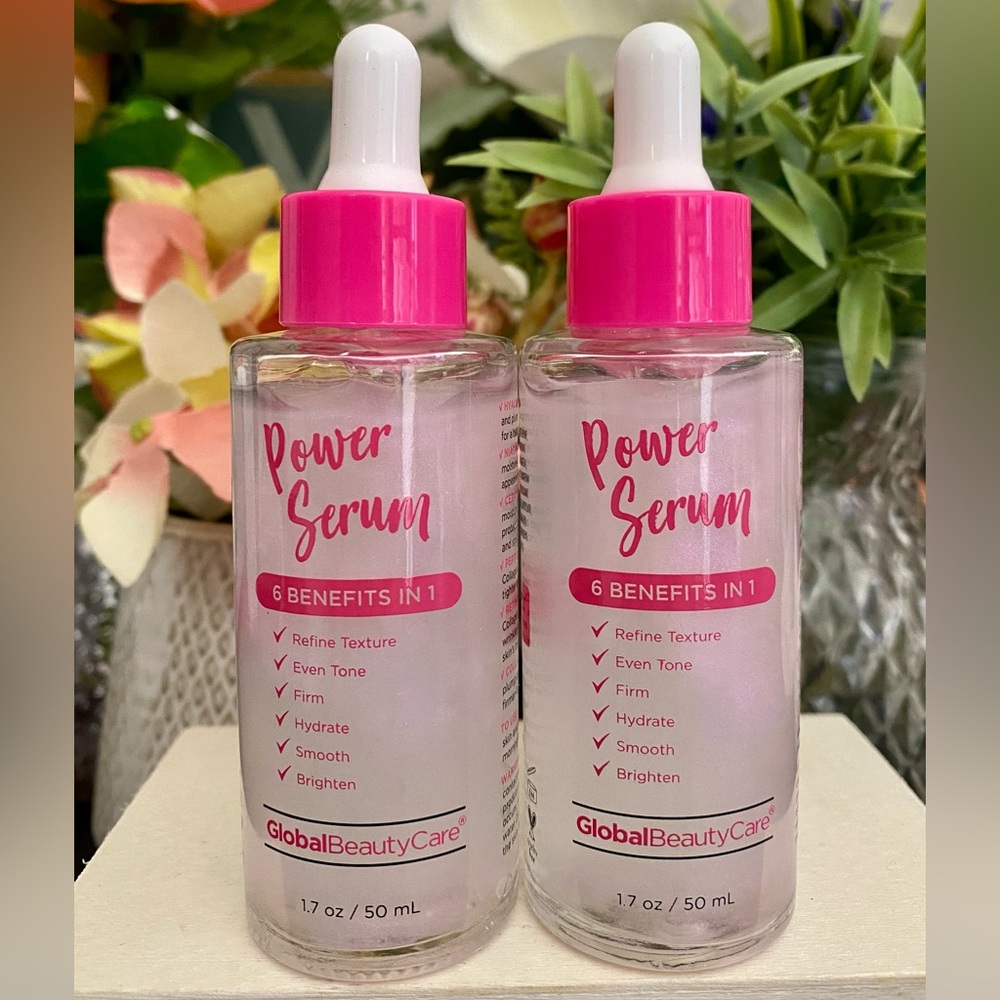 🆕🫧 GLOBAL BEAUTY CARE “POWER SERUM” DUO. 6 BENEFITS IN 1! BRAND NEW! (1.7 oz)